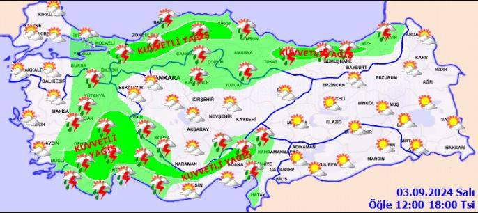 Meteoroloji saat verip 13 ili uyardı! Gök gürleyecek, sağanak vuracak - Resim: 21